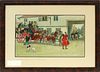 LUDOVICI, COLOR LITHOGRAPH, H 12", W 20", "THE PICKWICKIANS ON THE ROAD..." 