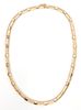 ITALIAN 14KT 585 YELLOW GOLD NECKLACE, W 1/4" L 17" 