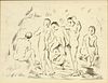 PAUL CÉZANNE (FRENCH, 1839–06), LITHOGRAPH, C. 1897, IMAGE: H 9", W 12", "LES BAIGNEURS (PETITE PLANCHE)" 