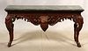 REGENCY STYLE, MAHOGANY CONSOLE TABLE, 20TH. C. H 30", L 60", D 18" 