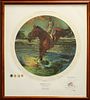 GEORGE CLAXTON (US, 1947-95), COLORED LITHOGRAPH, H 19", "1978 WORLD 3-DAY CHAMPIONSHIPS" 