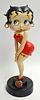 CONNOISSEUR, ENGLISH, BONE CHINA FIGURINE, H 12", W 4", D 4", BETTY BOOP "THE RED PURSE" 