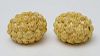 PAIR OF ITALIAN 18K GOLD NUGGET STYLE EARCLIPS