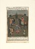 INDO PERSIAN ILLUMINATED MANUSCRIPT PAGE 19TH.C. H 11" W 6.5", AS IS 