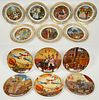 GRIMM'S FAIRY TALES AND CIRCUS PLATES BY FRANKLIN MINT, 13 D 8.25" 