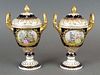 Pair of Royal Vienna Vases, 19th C.