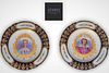 Pair Of Late 18th C. Sevres Hand Painting Of A ' Queen ' Plates, Made In France