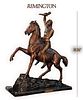 Large Bronze Statue, Scalp By Frederic Remington