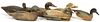 PAINTED & CARVED WOOD DUCK DECOYS, 6 PCS, L 12"-16"