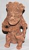 PRE-COLUMBIAN STYLE VOLCANIC STONE CARVING H 7" W 4" 