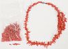 NATURAL SEA CORAL NECKLACE AND BEADS 