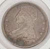.50C LIBERTY CAPPED STERLING SILVER COIN, 1837