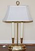 ENGLISH BRASS ELECTRIFIED TABLE LAMP, H 24", L 10"
