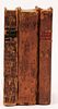 LEATHERBOUND BOOKS, 18TH AND 19TH CENTURY, THREE BOOKS, H 7", W 4 1/2" 
