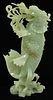 CHINESE DRAGON NEPHRITE CARVING, H 8.5" 