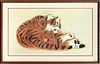 AFTER CHARLES CULVER (AMER. 1908-1967), OFFSET REPRODUCTION PRINT, H 19", W 34", "THE RED TIGER" 