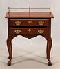 CHIPPENDALE STYLE MAHOGANY TWO DRAWER STAND C. 1970 H 28" W 26" 