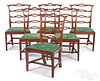 Six Pennsylvania Federal mahogany dining chairs