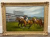 EPSOM DERBY HORSE RACING OIL PAINTING