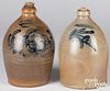 Two Pennsylvania stoneware jugs, 19th c.