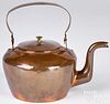 Miniature Pennsylvania copper teapot, early 19th c