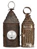 American punched tin carry lantern, late 18th c.
