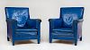 FRENCH ART DECO, PAIR OF CLUB CHAIRS