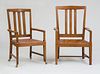 GORDON RUSSELL, TWO COTSWALD SCHOOL ENGLISH ARMCHAIRS