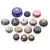 COLLECTION OF 15 ENAMELED PATCH OR SNUFF BOXES