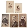 Identified 2nd Maine Cavalry Staff Officers, Five CDVs 