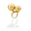 SPACE AGE GOLD BLINKING LIGHT RING, REMO SARACINI