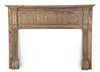 A Swedish Carved and Painted Wood Mantel Height 54 1/2 x width 72 x depth 8 3/4 inches.