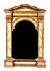 A Continental Neoclassical Style Painted Mirror Height 70 1/2 x width 42 1/2 x depth 7 1/4 inches.