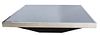 A Contemporary Chrome and Black Glass Inset Low Coffee Table Height 10 x 39 inches square.