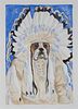 Nancy Jolly, (American, b.1945), Two works: Chief Sitting Bull Dog, Scout Hound, 1989