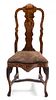 A Dutch Marquetry Walnut Side Chair Height 44 1/2 inches.