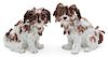 A Pair of Meissen Models of Bolognese Terriers Height of taller 9 inches.
