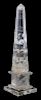 A Rock Crystal Obelisk Height 16 inches.