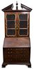 A George III Style Mahogany Secretary Bookcase Height 93 x width 44 1/2 x depth 22 1/2 inches.