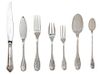 A French Silver Flatware Service for Eight, Puiforcat, Paris, in the Elysee pattern, comprising: 8 dinner knives 8 fish knive