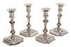 Four Sterling Weighted Candlesticks, Peter Guille Ltd., New York,