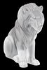A Lalique Molded and Frosted Glass Figure of a Seated Lion Height 8 1/4 inches.