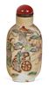 A Chinese Painted Porcelain Snuff Bottle Height 2 7/8 inches.