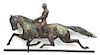 An American Copper Figural Weathervane Width 33 inches.