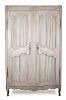 A Louis XV Provincial Style Painted Armoire Height 95 1/2 x width 58 1/2 x depth 24 inches.