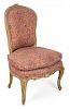 A Louis XV Style Carved and Painted Side Chair Height 31 1/2 inches.