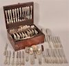 196 Pcs. of Wallace Rose Point Pattern Sterling Flatware.