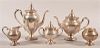 Gorham Sterling Silver 5 Piece Coffee and Tea Service.