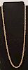 14K Y.G. Single Piece Double Rope Twist Chain Necklace.