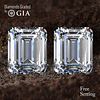 6.07 carat diamond pair, Emerald cut Diamonds GIA Graded 1) 3.02 ct, Color E, VS1 2) 3.05 ct, Color E, VS2. Appraised Value: $358,300 